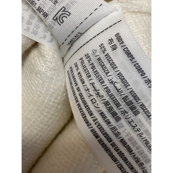 Abercrombie & Fitch White Short Sleeve Button Down Pockets Cardigan Sweater Sz S - Picture 4 of 4